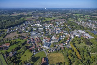 Aerial view, high-rise housing estate on Holzstraße, with Falkschule and