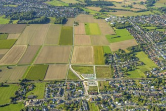 Aerial view, planned stop in Westtünnen, construction site at Südfeldweg and Von-Thünen-Straße for