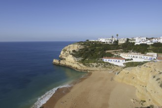 Benagil fishing village and sandy beach, Algarve, Portugal