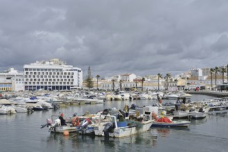 Boats in the harbour, Faro, Algarve, Portugal