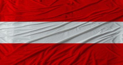 Austrian flag waving. Flag of Austria with cloth texture