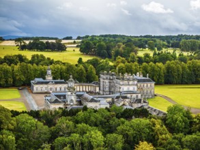 Hopetoun House from a drone, South Queensferry, Edinburgh, Scotland, United Kingdom