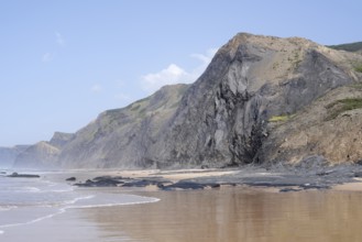 Rocky coast and beach, Praia da Cordoama, Algarve, Portugal