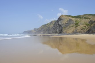 Rocky coast and beach, Praia da Cordoama, Algarve, Portugal