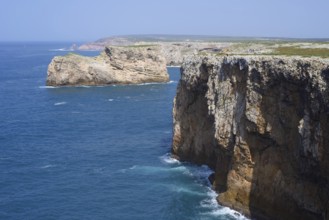 Steep coast at Cabo de Sao Vicente, Algarve, Portugal