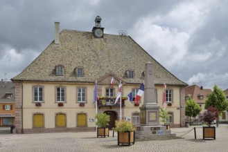 Town Hall, Hotel de Ville, Neuf-Brisach, Departement Haut-Rhin, Alsace, France