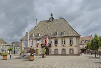 Town Hall, Hotel de Ville, Neuf-Brisach, Departement Haut-Rhin, Alsace, France