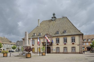 Town Hall, Hotel de Ville, Neuf-Brisach, Departement Haut-Rhin, Alsace, France