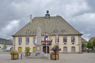 Town Hall, Hotel de Ville, Neuf-Brisach, Departement Haut-Rhin, Alsace, France