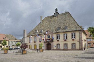 Town Hall, Hotel de Ville, Neuf-Brisach, Departement Haut-Rhin, Alsace, France