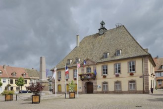 Town Hall, Hotel de Ville, Neuf-Brisach, Departement Haut-Rhin, Alsace, France