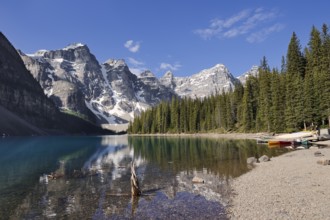 Moraine Lake and mountains of the Valley of the Ten Peaks, Banff National Park, Alberta, Canada