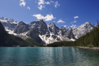 Moraine Lake and mountains of the Valley of the Ten Peaks, Banff National Park, Alberta, Canada