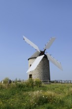 Windmill Moulin a vent de Moidrey, Pontorson, Departement Manche, Normandy, France