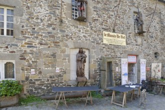 Museum Le Musee de Dol with statue of the Virgin Mary, Dol-de-Bretagne, Ille-et-Vilaine, Brittany,