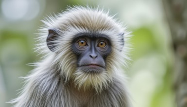 A captivating close-up of a Zanzibar red colobus monkey, showcasing its distinctive fur pattern and