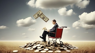 Concept of financial investment money saving money growth business success, AI generated
