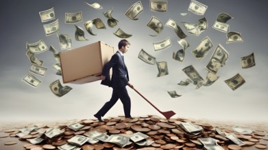 Concept of financial investment money saving money growth business success, AI generated