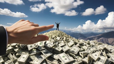 Concept of financial investment money saving money growth business success, AI generated