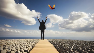 Concept of financial investment money saving money growth business success, AI generated