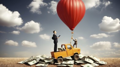 Concept of financial investment money saving money growth business success, AI generated