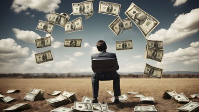 Concept of financial investment money saving money growth business success, AI generated
