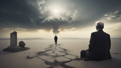 Death as end of life. Concept of death. AI generated image. AI
