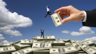 Concept of financial investment money saving money growth business success, AI generated