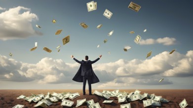 Concept of financial investment money saving money growth business success, AI generated