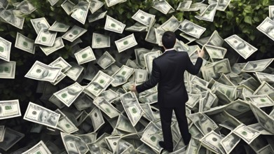 Concept of financial investment money saving money growth business success, AI generated