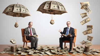 Concept of financial investment money saving money growth business success, AI generated