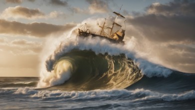 Stormy Life Concept. Existence survival being consciousness. Concept. AI generated image
