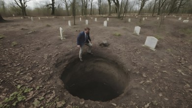 The metaphorical meaning of death and life. concept, AI generated