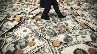 Concept of financial investment money saving money growth business success, AI generated