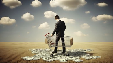 Concept of financial investment money saving money growth business success, AI generated