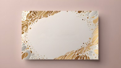 Template frame design for greeting card. Invitation card template suitable for wedding, greeting,
