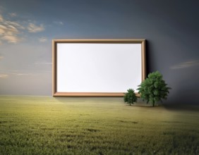Empty frame with copy space for mockup and display design, AI generated