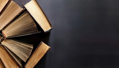 Old books arranged highlighting their historical significance. Neatly arranged representing a