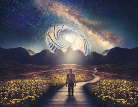The meaning of life. Concept of Positive Mind Concept. Enjoying Life Concept, AI generated