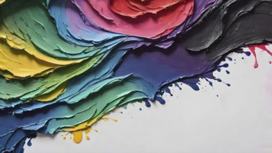Artifical Intelligence generated creative Abstract oil color background template . Abstract Modern