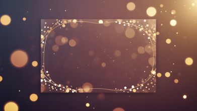 Bokeh And Bright Golden Lights. Blurred bokeh background background. AI generated image, ai