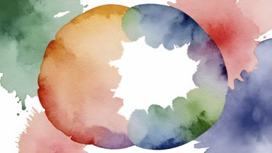 Watercolor template frame design for greeting card. Invitation card template suitable for wedding,