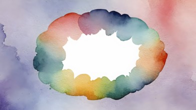 Watercolor template frame design for greeting card. Invitation card template suitable for wedding,