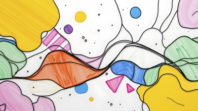 Abstract modern dynamic colors background, AI generated