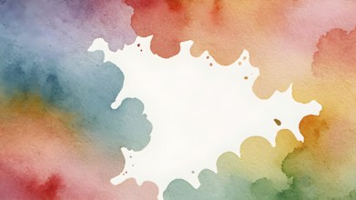 Watercolor template frame design for greeting card. Invitation card template suitable for wedding,