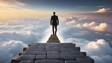 Success, achievement of goal in business and life. Achievement and Business Goal Success Concept.