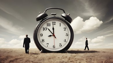 Man planning time business concept. Context to productivity, efficiency, and time management, AI
