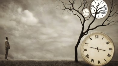 Man planning time business concept. Context to productivity, efficiency, and time management, AI