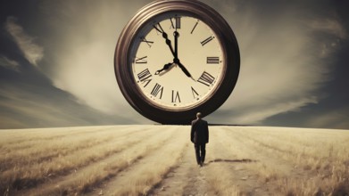Man planning time business concept. Context to productivity, efficiency, and time management, AI