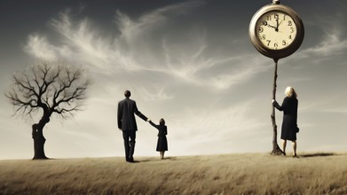 Man planning time business concept. Context to productivity, efficiency, and time management, AI